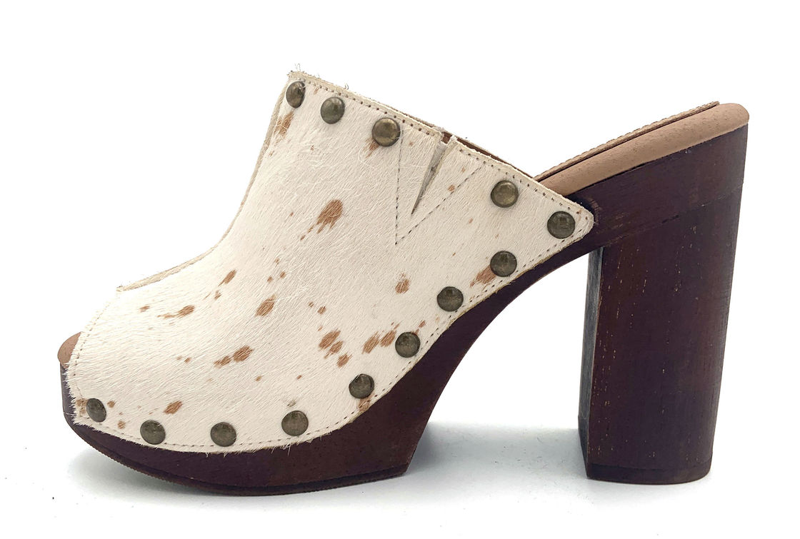 Katı desenli Stiletto Mules Yüksek topuklu 3 inç 4.5 inç